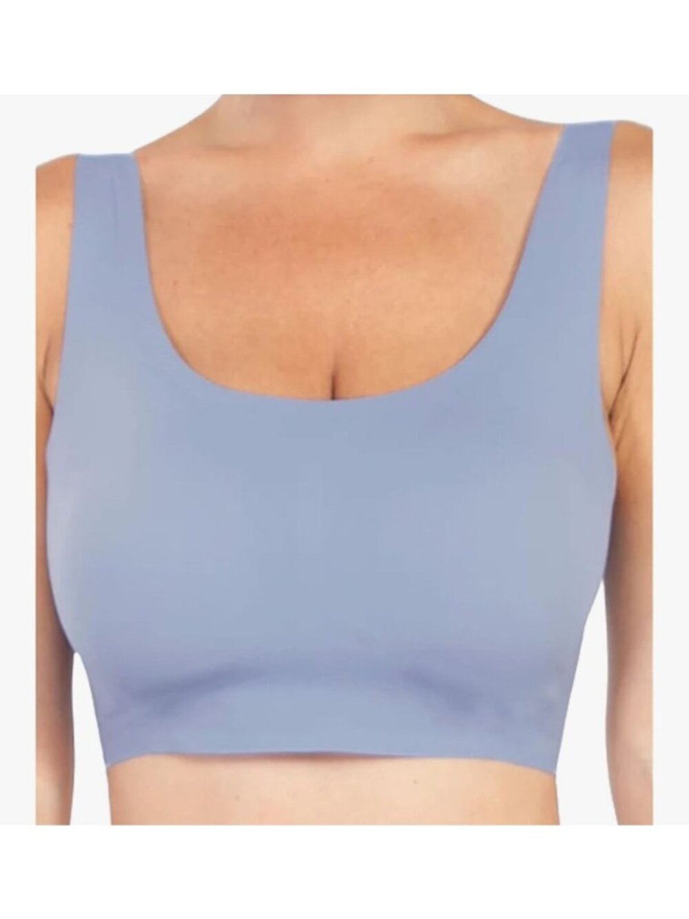 Rhonda Shear Invisible Body Bra Reversible Blue Nude Size Medium